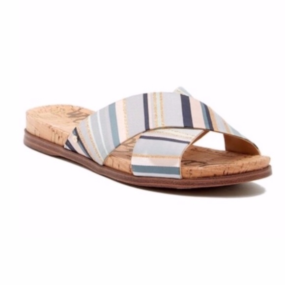 NEW Sam Edelman Hattie Crisscross Slide Sandal - Picture 1 of 6